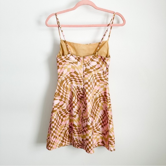 NWOT AFRM Doss Dress in Blush Checkered, Pink and Green Size XS - Picture 11 of 13